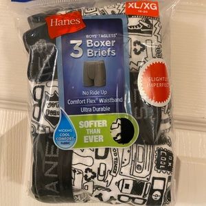 Boys Briefs 3pk Black/White Print Sz 18-20 NEW!
